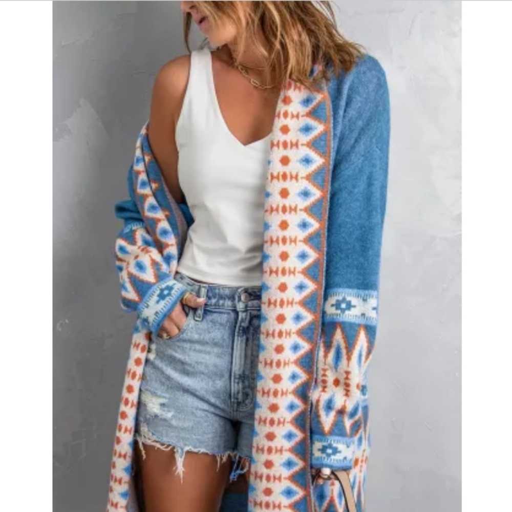 1 large left๐New boutique Aztec open front Cardigan - Picture 2 of 14